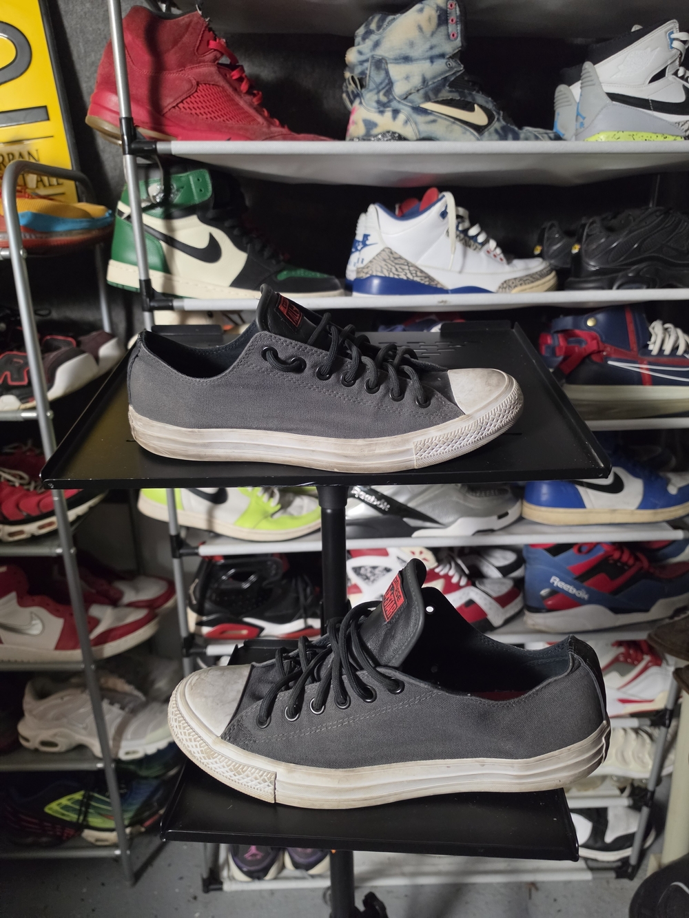 🔥 Converse Men's Size 10 Black and White Low-Top Canvas Slip-Ons